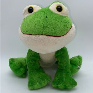 Russ Berrie Shining Stars Plush Green Frog Stuffed Animal Toy